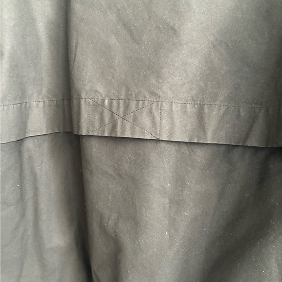 Massimo Dutti Black Utility Trench Field Jacket with Brown Corduroy Collar - Picture 5 of 5